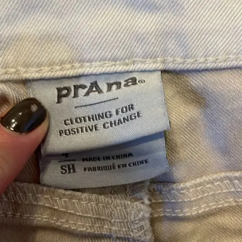 prAna Ecru off white skinny low rise jeans size 4