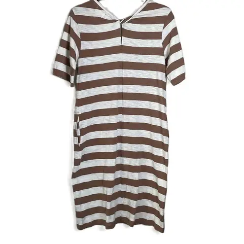 Pact Womens Short Sleeve Scoop Neck Organic Cotton Knee Length Dress Small