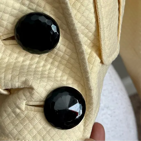 RICKIE FREEMAN FOR TERIJON | Vintage Yellow Cropped Textured Blazer Jack… Size 2