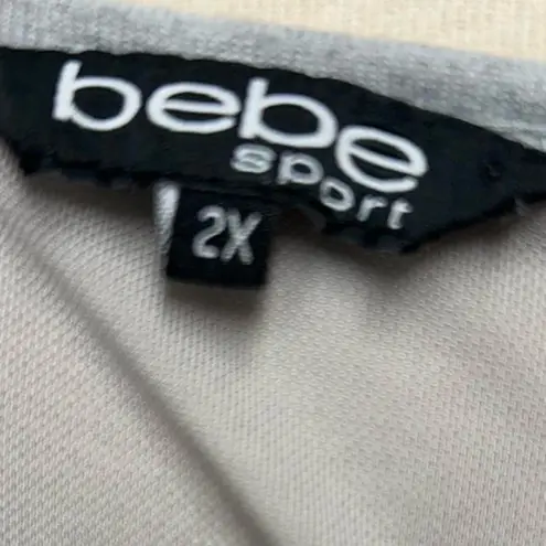 Bebe  Gray Tank Top with 3D Logo