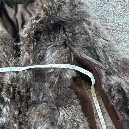 Vintage Racoon Fur and Suede Jacket Brown Size undefined