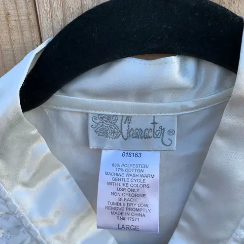 Gunne Sax Vintage Character Lingerie Dress White Prairie Dress Long Sleeve