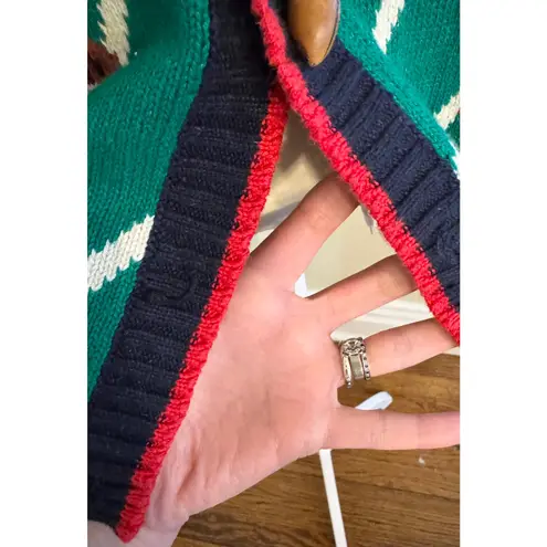 Vintage 80s/90s Eagle Eye Berek Sweater Vest Football Hand Knit Size M Size M