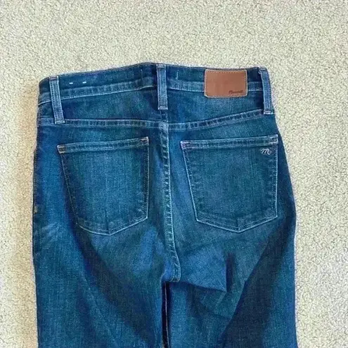 Madewell  9" High Rise Skinny Jeans Distressed Ripped Dark Wash Blue Size 26