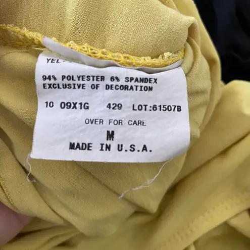 I.N. San Francisco Vintage Y2K Light Yellow Made in USA Halter Wrap Baby Tee Top Size M