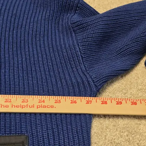 Alp N Rock Brooklyn Oversized Chunky Knit Indigo Blue Pockets Sweater Sz M/L