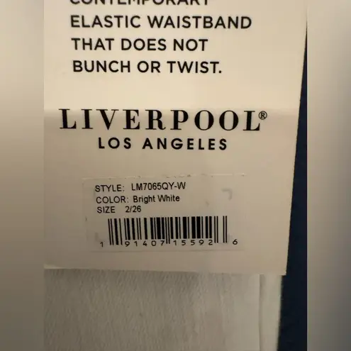 Liverpool Los Angeles Chloe Pull-On Crop Rolled Cuff Women’s Bright White 2/26