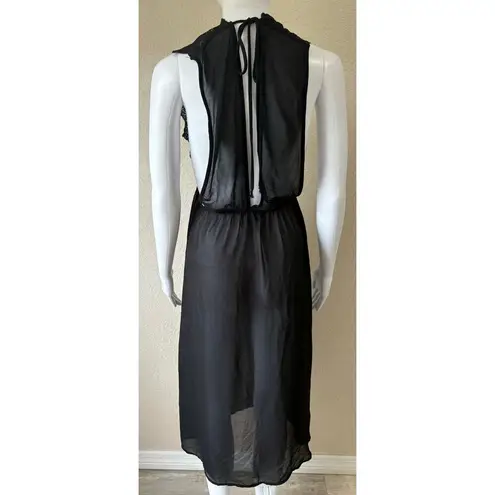 Sadie & Sage | Women’s Sheer Bathing Suit Beach Cover Dress | Small Black