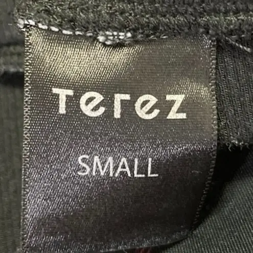 Terez  Gray Black Grid Checkered Plaid High Rise Tapered Jogger Sweat Pants Sz S