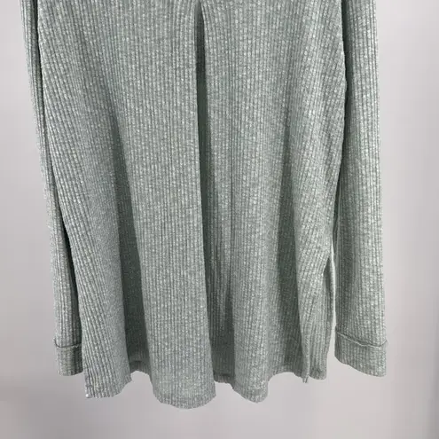 Kori  Ribbed pale blue Tunic Henley style S oversized lightweight casual