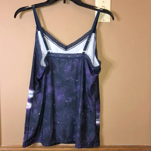Star Wars Rogue One Lace Trim Cami Tank Top Purple Medium