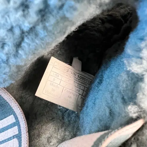 UGG  Women’s Fluff Yeah‎ Slide Sandals Slippers Teal Fuzzy Shearling Size 9 thumbnail 7