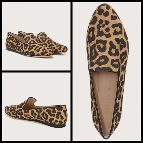 Veronica Beard 💕💕 Griffin Leopard Canvas Loafer 8.5 New In Box