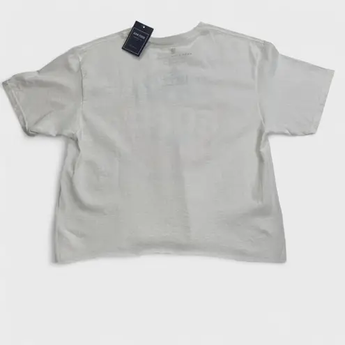 NWT Vintage Ford Mustang Crop Top Shirt S White 1968 Auto Muscle Car USA Tee