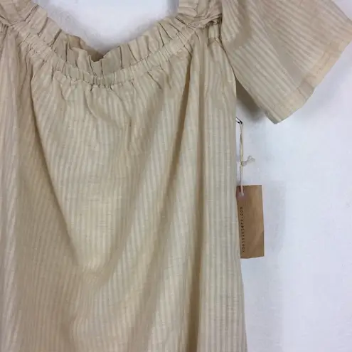Knot Sisters NWT Harper Off The Shoulder Cream Tunic Dress Size Small