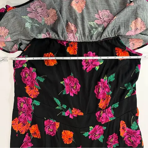 Torrid  Black‎ Pink Floral Off Shoulder Challis Jumpsuit 1X