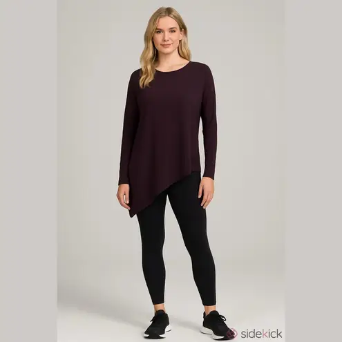 Lululemon  To The Point Long Sleeve Women’s Asymmetrical Top Purple/Plum  Size 4 - Image 2