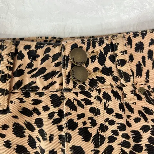 Billabong  Mini Skirt Animal Print‎ Leopard Black and Tan Women's Size 26