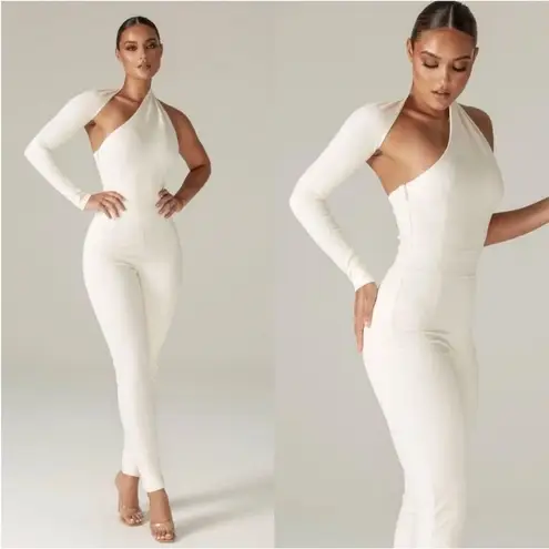 Alieva Modern Jumpsuit Off White One Arm Jumpsuit size S NWT