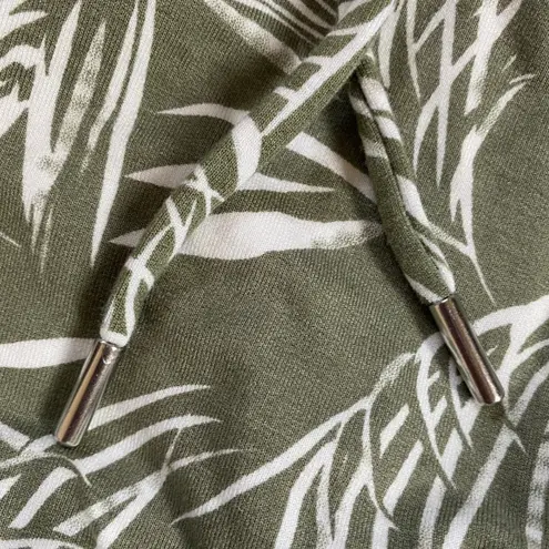 Hilary Radley Green White Palm Drawstring Tshirt dress - L