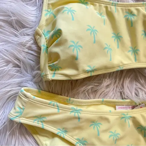 Stoney Clover Lane x Target Yellow Green Palm Tree Bikini Swim Suit 2 pc L new