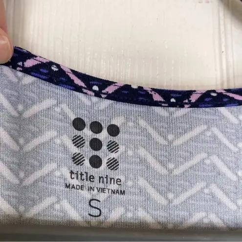 Title Nine Wrapper's Delight Dress Pallay Print Size Small Purple Outdoor