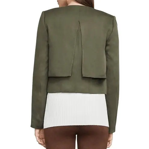 BCBG MAXAZRIA Ania Dusty Olive Moto Blazer Jacket Sz M