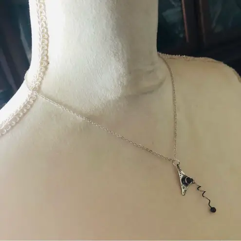 Handcrafted pyrope garnet sterling pendant on chain necklace Silver