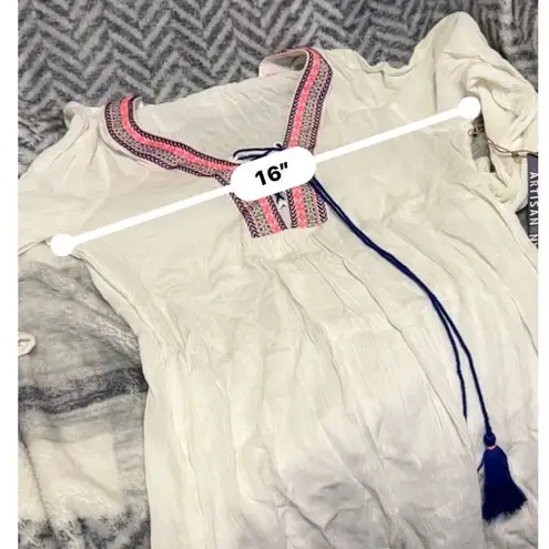 Artisan NY NWT Women's Beach Cover-Up Dress Size XS White Lace-Up