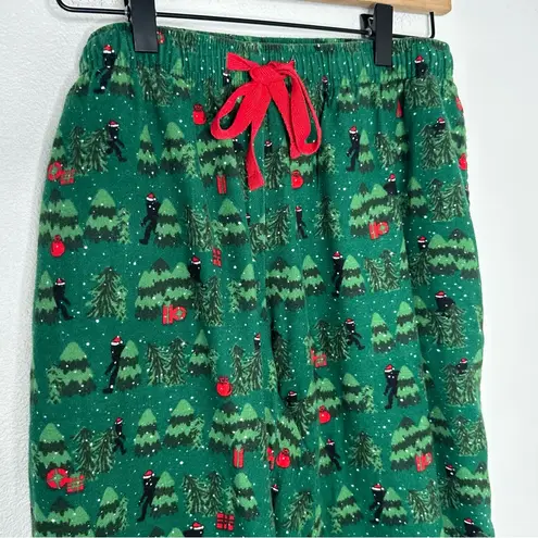 Natural Reflections 100% Cotton Flannel Pajama Pants M Big Foot Yeti Sasquatch