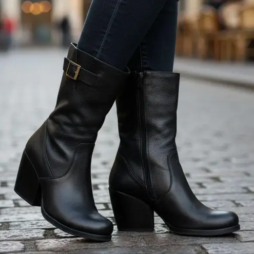 Kork-Ease Korks Midcalf Leather Boots GUC $149 Size 7.5M S3837