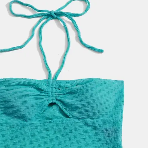 SheIn Turquoise Textured Bandeau Top