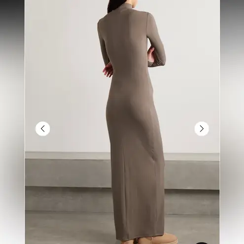 SKIMS - Soft Lounge Ribbed Mock Neck Long stretch-modal dress - Amethyst