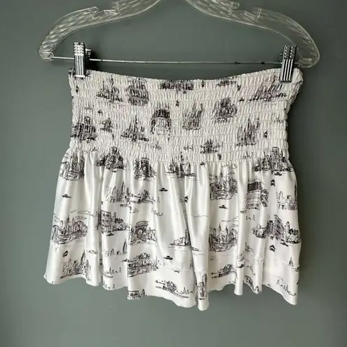 Lucky in Love Long Big City Smocked Skirt Tennis Golf Sz S (4