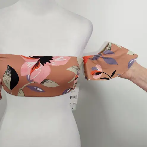 The Bikini Lab Floral Swimsuit Top Size Small NWT Botanical Print Bikini Top