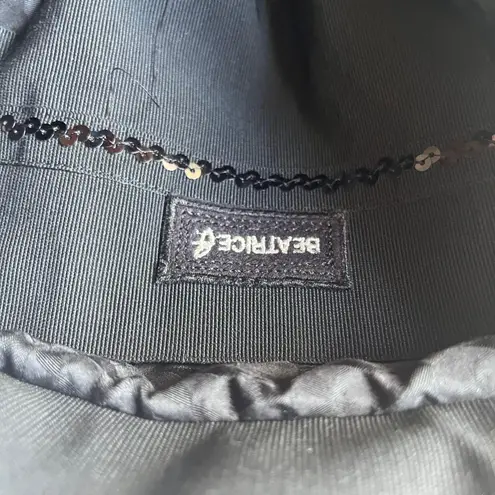 Beatrice B Italy Faux Fur Shoulder Bag Black Y2K Slouchy Boho Indie Maximalist