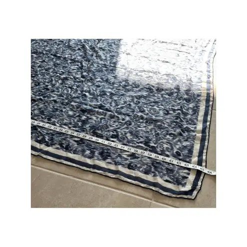 Loro Piana Scarf Stole Wrap Womens Blue Cashmere Silk Blend Italy Luxury Classic