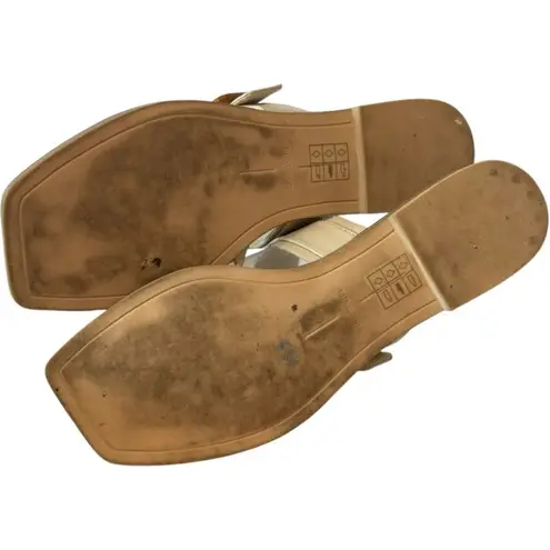 Dolce Vita Perris Cream Sandals Buckle Leather Slingback Double Strap size 9.5