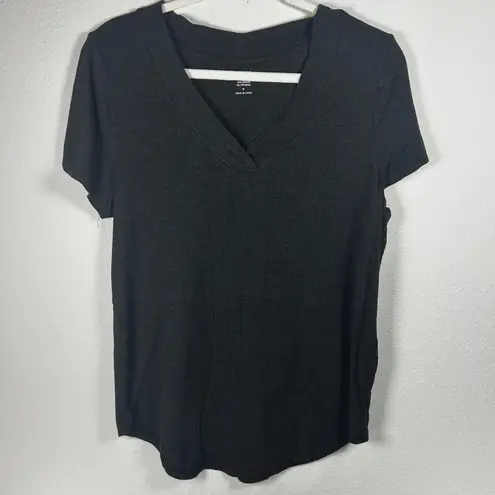 Market & Spruce Market & Spruce Womens V Neck Pocket T Shirt Knit Top Tee Relaxed Charcoal Med