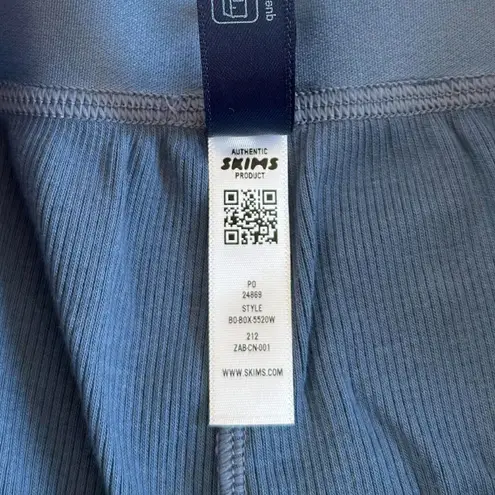 SKIMS Cotton Rib Loose Boxer in Harbor, Size X-Small