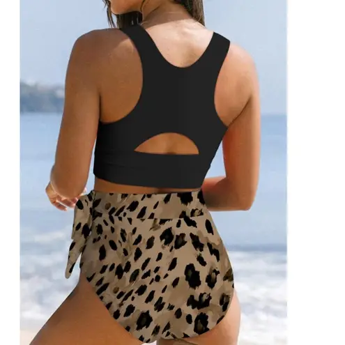 Dokotoo 2 Piece Scoop Neck Sleeveless 2025 Racerback Top Tie Knot nwt Black Size L