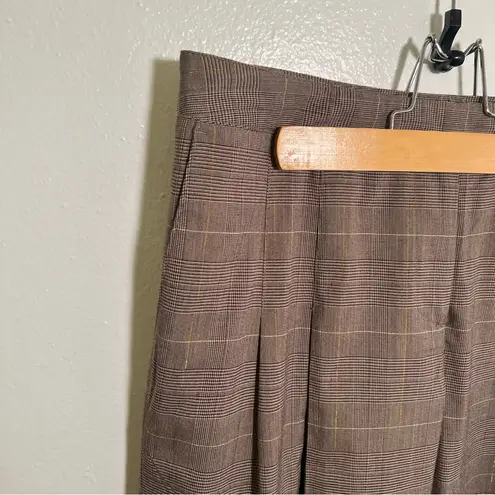 Newport News Vintage Trousers Dress Pants Brown Plaid 10