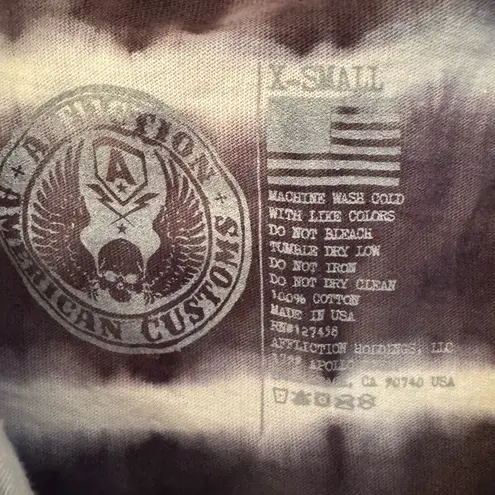 Affliction Spirit of 73 Women's Black and White Tank Top Size XS