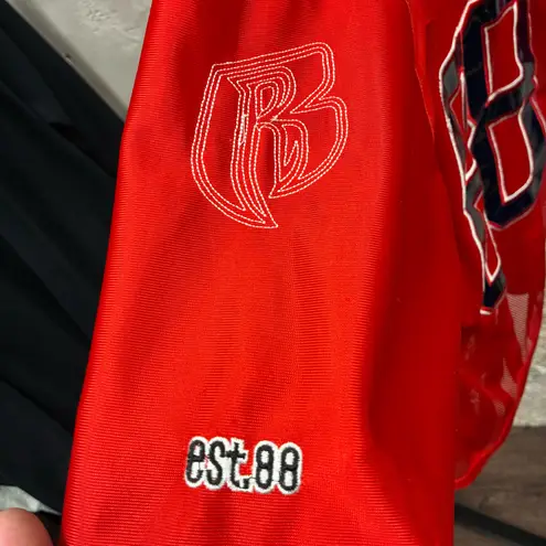 Rough Rider Vintage 00s Ruff Ryders Dirty Denim Red Embroidered Y2K Jersey Streetwear Small