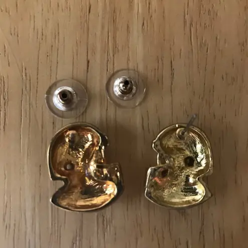 Football Earrings Helmet Metal Vintage Sports