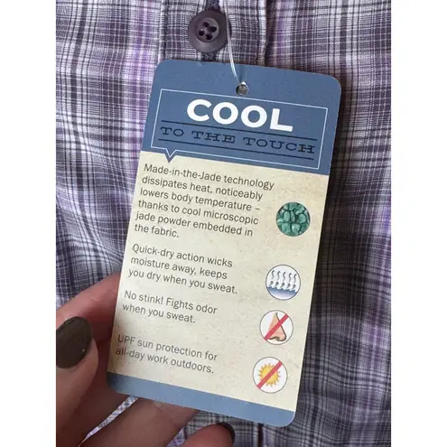 Duluth Trading Co Dress Women 2XL Purple Armachillo Cooling Plaid Shirt Mini NWT Size XXL