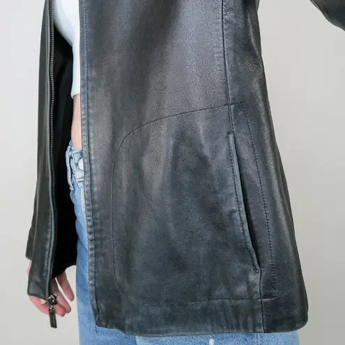 Nine West Vintage 90s  Black Leather Jacket