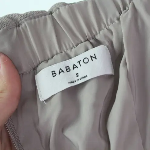 Babaton Strapless Ruffle Jumpsuit Taupe 2