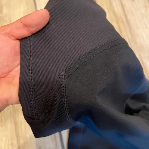 Set Tracksuit Long Jacket Cropped Bustier Bra High Waisted Leggings Workout Activewear Gym Set Slim Fit Cropped Leggings Sport Bra Black Size M