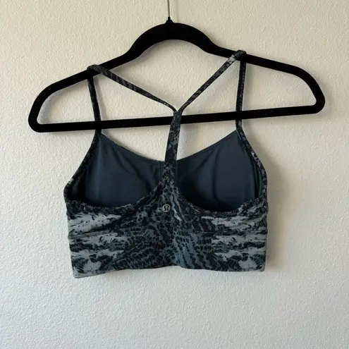 Lululemon  Flow Y Longline Sport Bra Nulu Blue Gray